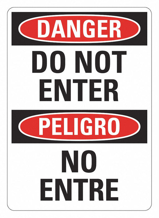 Danger Sign 14 inx10 in Plastic