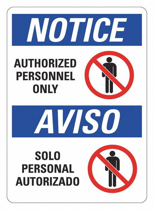 Office and Facility Sign 14x10in Plastic