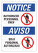 Office and Facility Sign 14x10in Plastic
