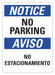No Parking Sign 14inx10in NonPVC Polymer