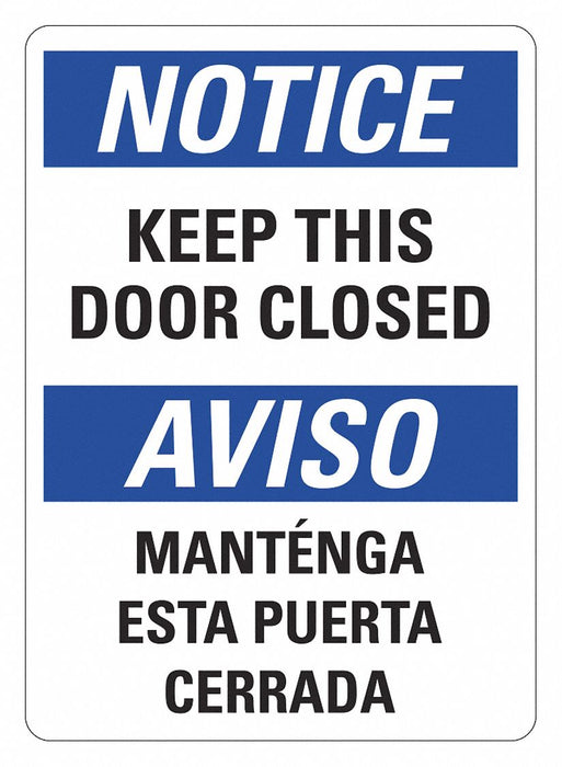 Office and Facility Sign 14x10in Plastic