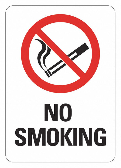 No Smoking Sign 10inx14in NonPVC Polymer