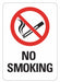 No Smoking Sign 10inx14in NonPVC Polymer