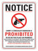 Eco Weapons Notice Sign 14 in x 10 in
