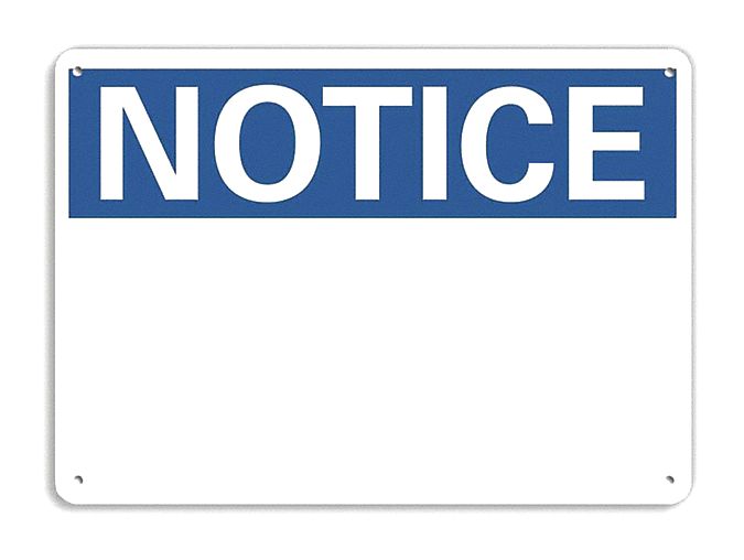 Eco Blank Sign Notice Sign 10x14in