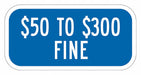 Fine Supplemental Parking Sign 6 x 12 