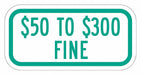 Fine Supplemental Parking Sign 6 x 12 