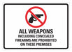 Weapons Label 5in x 7in Polyester PK2