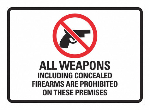 Weapons Label 5in x 7in Polyester PK2