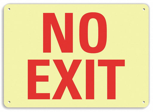 Aluminum Exit  Entrance Sign 7x10in