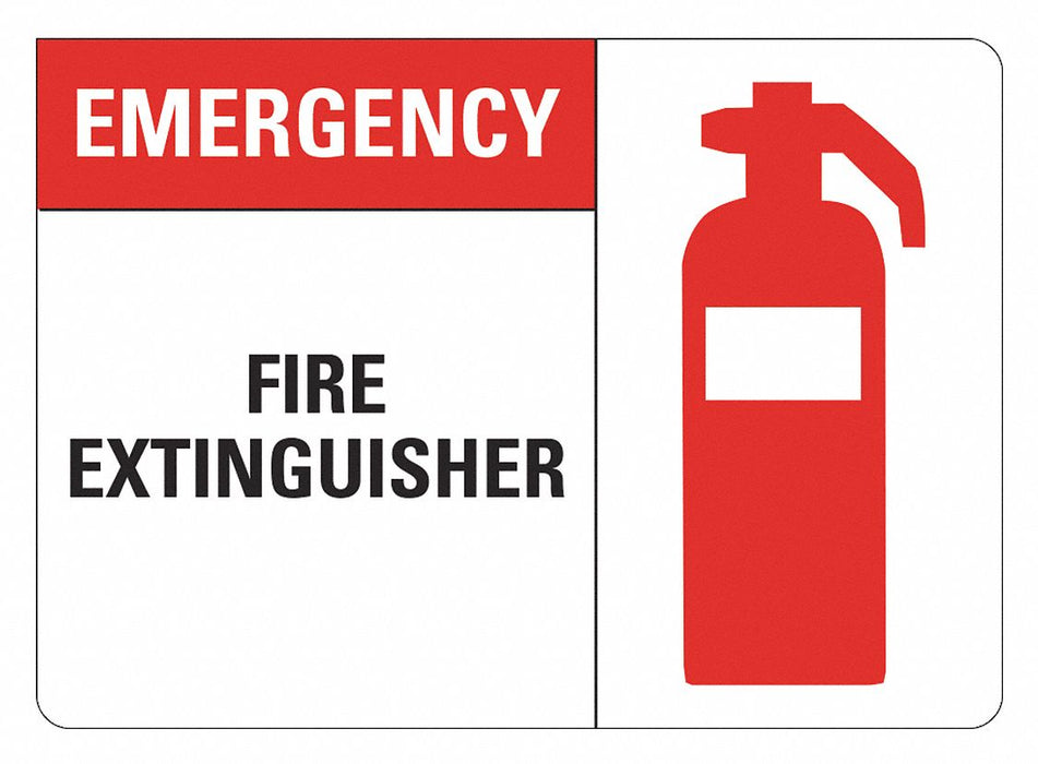 Aluminum Fire Extinguisher Sign 7x10in