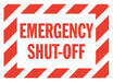 Aluminum Emergency Shut Off Sign 10x14in