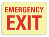 Aluminum Emergency Exit Sign 7x10in