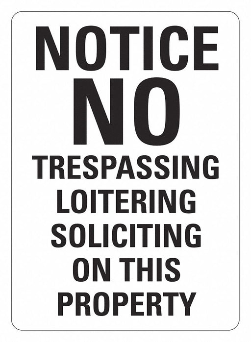 Rflctv No Trespassing NoticeSign 14x10in