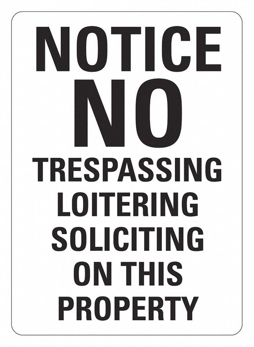 Rflctv No Trespassing NoticeSign 14x10in