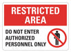 Rflctv Auth Person Area Sign 10x14in Alu