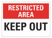 Rflctv Restricted Area Sign 10x14in Alum
