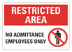 Rflctv No Admittance Sign 10inx14in Alum