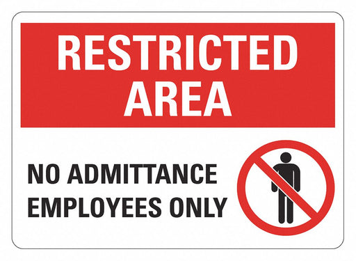 Rflctv No Admittance Sign 10inx14in Alum