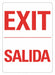 Rflctv Exit  Entrance Sign 14x10in Alum
