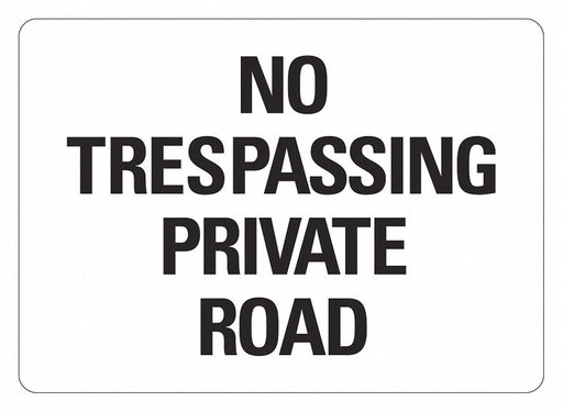 Rflctv No Trespassing Sign 10x14in Alum