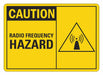 Rflct Radio Fields Caution Sign 7x14in