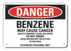 Rflct Benzene Danger Sign 10x14in Alum