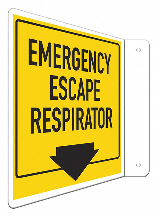 Rflct Emergency Exit AED Sign 8x8in Alum