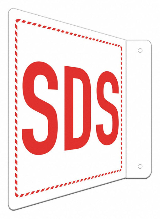 Alum Sds Information Sign 8x8in Alum