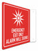 Aluminum Emergency Exit Sign 8x8in