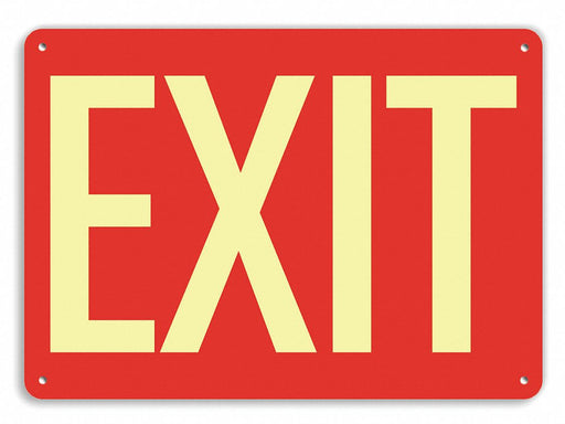 Aluminum Exit  Entrance Sign 10x14in