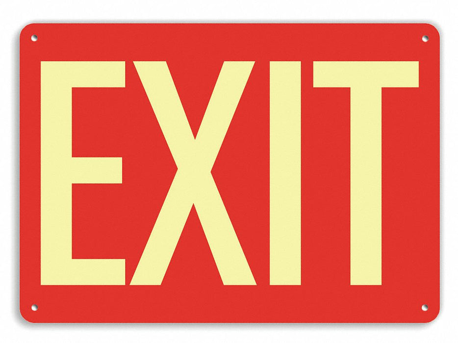 Aluminum Exit  Entrance Sign 10x14in
