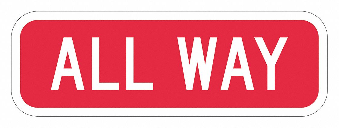 Traffic Sign 6 in x 18 in Red