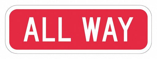 Traffic Sign 6 in x 18 in Red