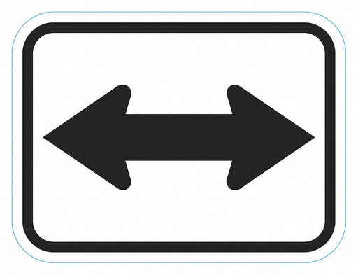 Arrow Double Traffic Sign 9 x 12 