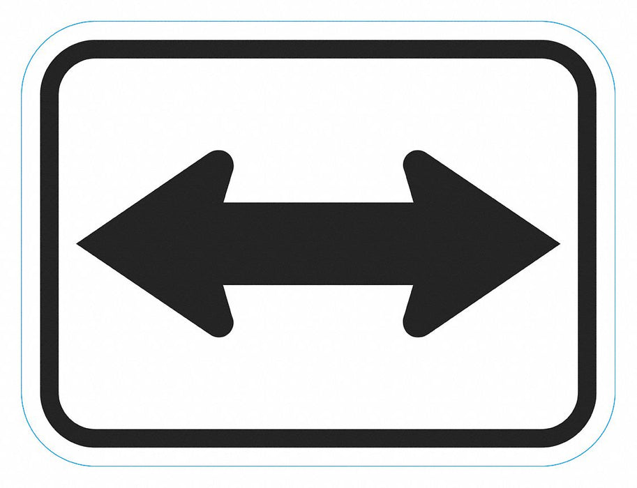 Arrow Double Traffic Sign 9 x 12 