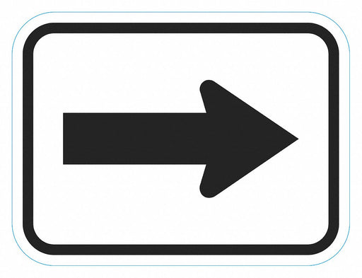 Traffic Sign 9 in x 12 in White