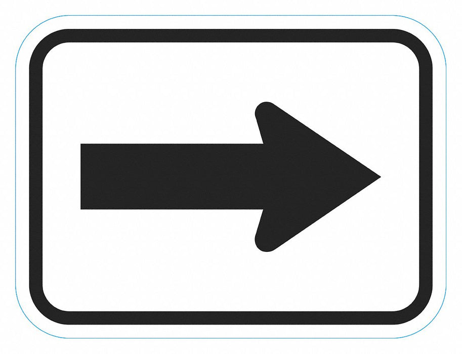 Traffic Sign 9 in x 12 in White