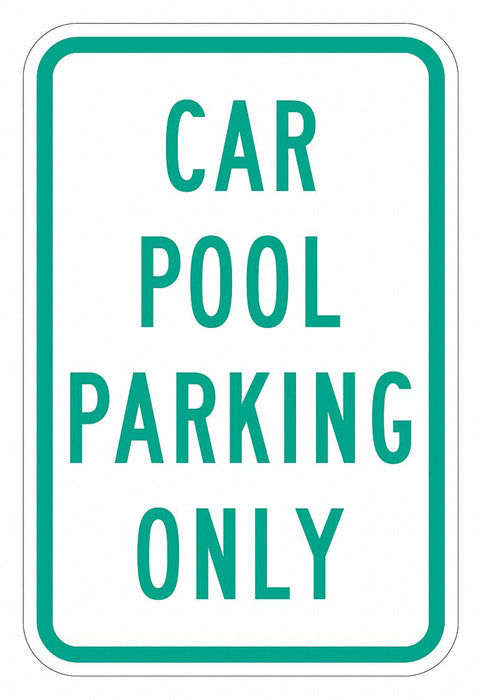 Car Pool Parking Sign 18 x 12 