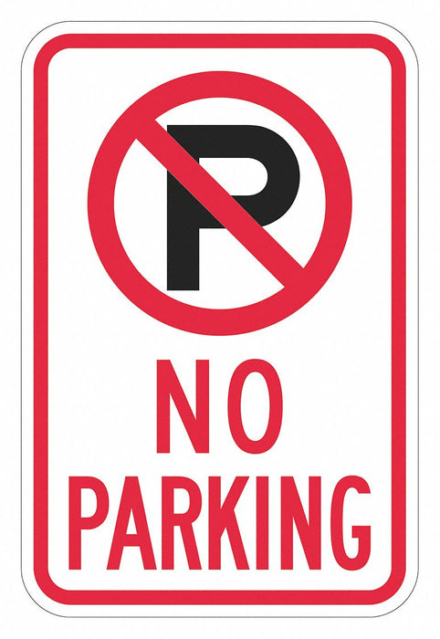 No Parking Sign 18 x 12 
