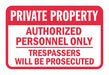 Rflctv Private Property Sign 12x18in Alu