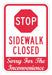 Rflctv Tripping Hazard Stop Sign 18x12in