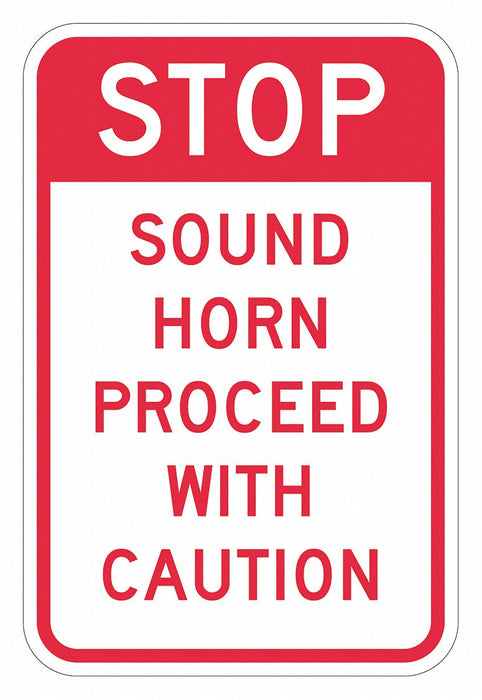 Rflctv Lift Truck Trfc Stop Sign 18x12in