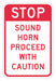 Rflctv Lift Truck Trfc Stop Sign 18x12in
