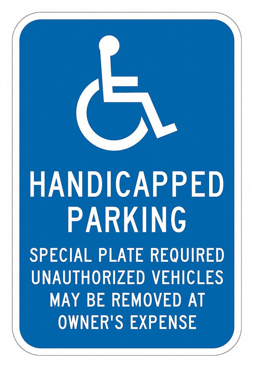 ADA Handicapped Parking Sign 18 x 12 