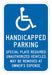 ADA Handicapped Parking Sign 18 x 12 