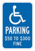 ADA Handicapped Parking Sign 18 x 12 