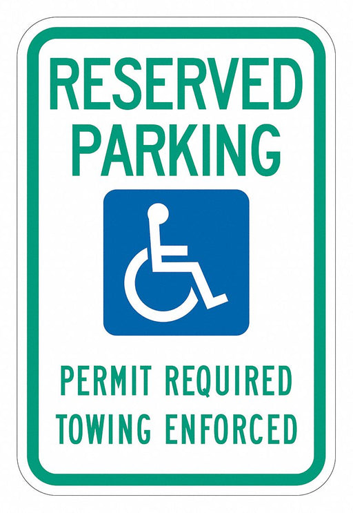 ADA Handicapped Parking Sign 18 x 12 