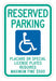 ADA Handicapped Parking Sign 18 x 12 