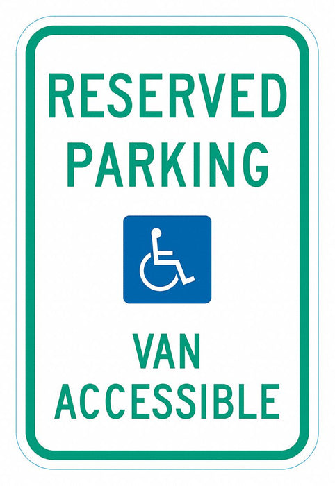 ADA Handicapped Parking Sign 18 x 12 